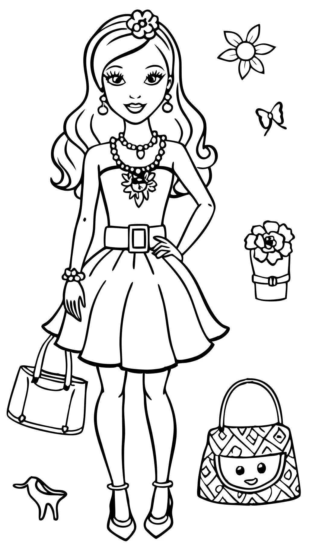 Fancy Fashion Barbie Coloring Pages